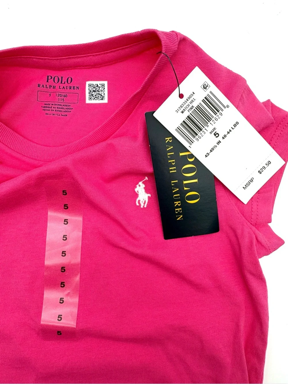 Polo Ralph Lauren Kids 3-Pack T-Shirt Set NWT Size 5